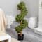 3ft. Potted UV Resistant Spiral Boxwood Topiary Tree